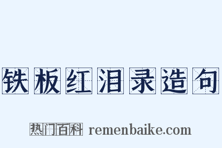 铁板红泪录造句是什么意思的图片
